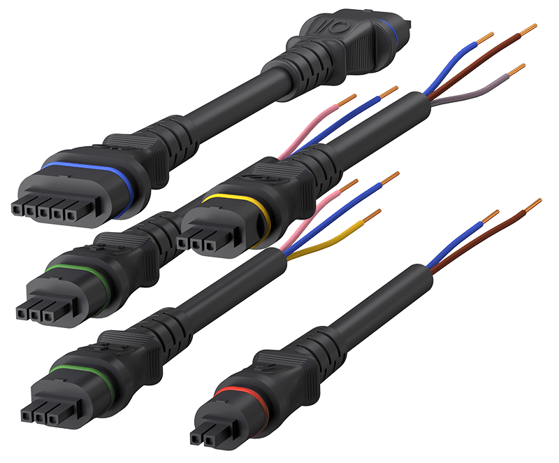 Power cables and connecting cables for smart actuators
